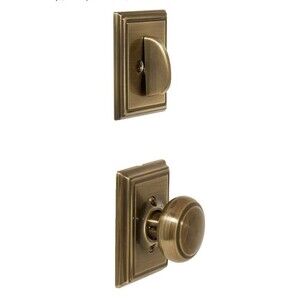 Schlage Lock Company F59AND609ADD Antique Brass Andover Interior Pack Knob Set